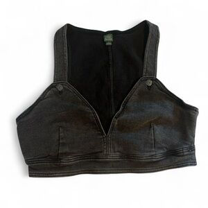 Black Denim Croptop